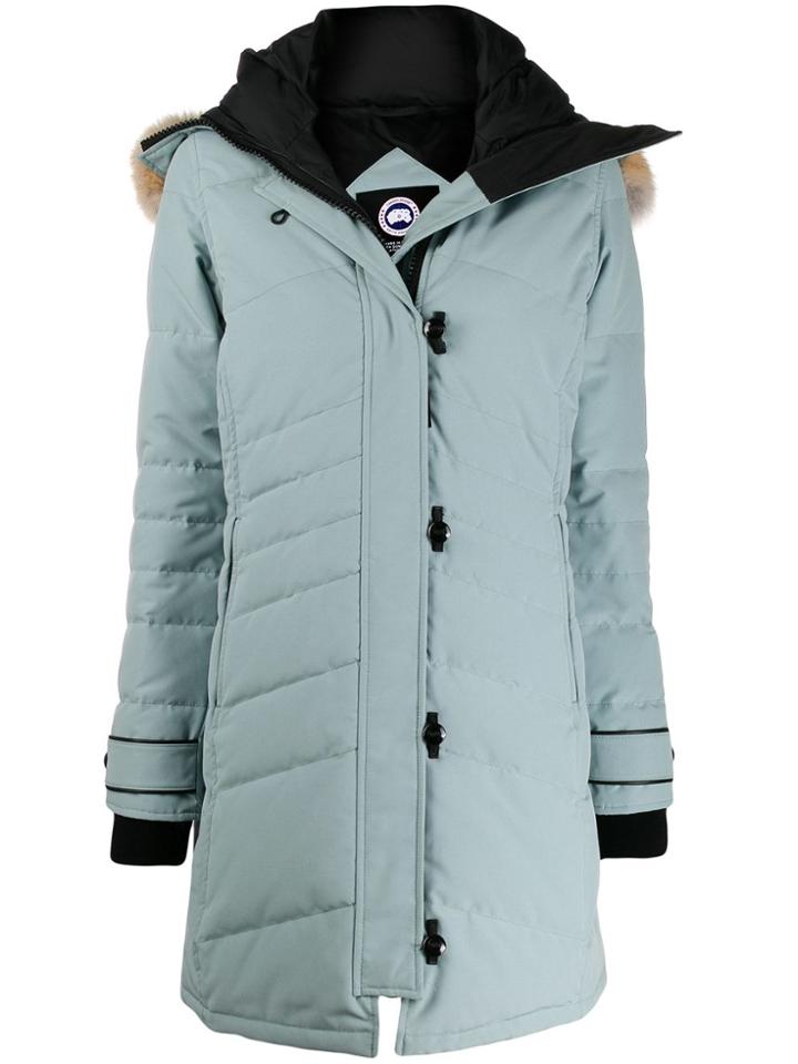 Canada Goose Fur Trim Puffer Coat - Blue