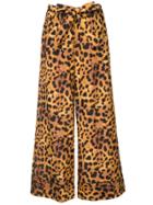 The Upside Leopard Print Wide Leg Trousers - Brown