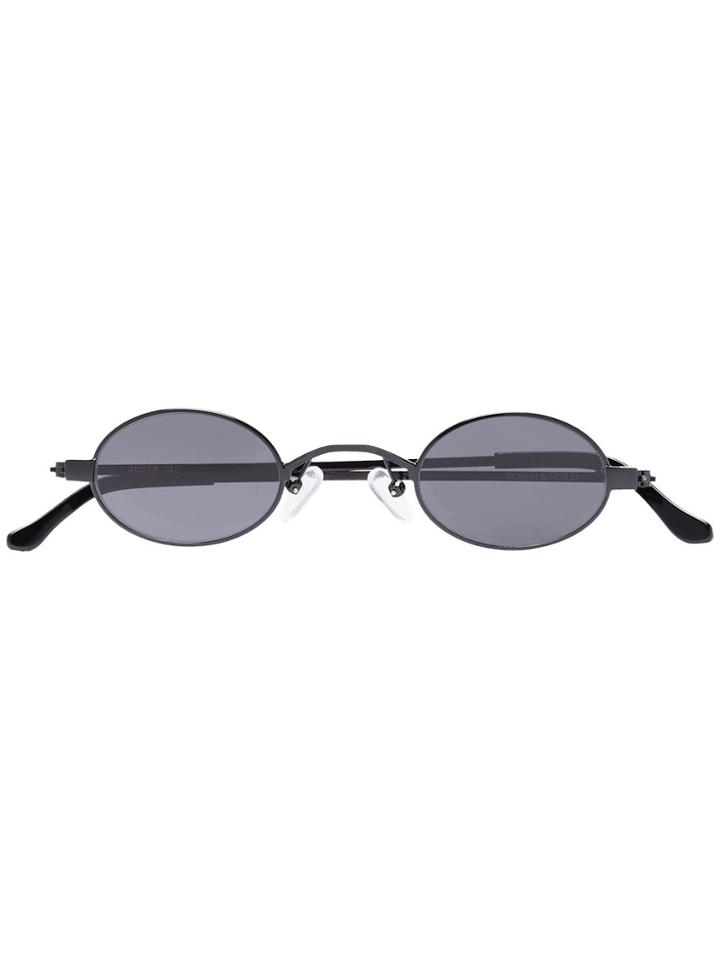 Roberi & Fraud Black Doris Oval Sunglasses
