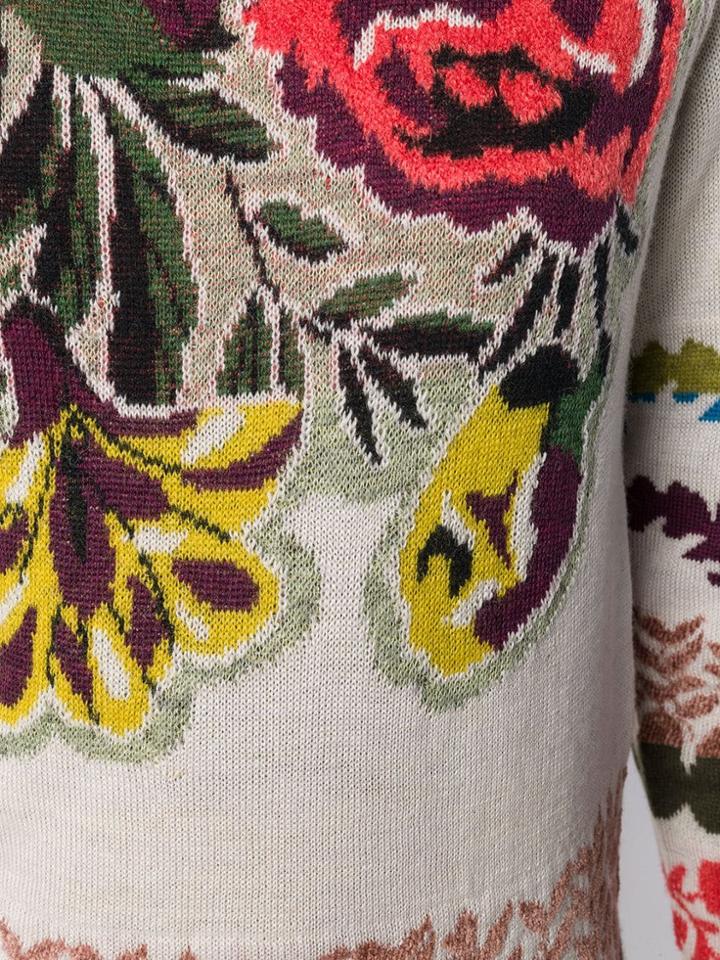 Etro Floral Intarsia Jumper - Neutrals