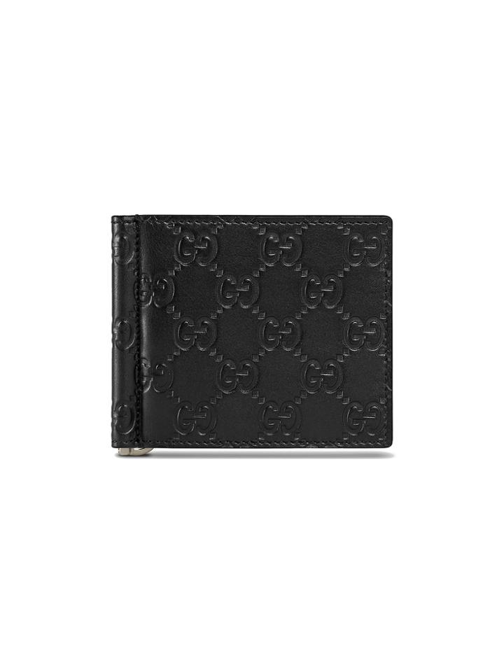 Gucci Gucci Signature Money Clip Wallet - Black