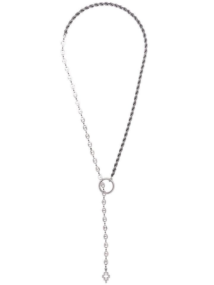 Marcelo Burlon County Of Milan Logo Rope Necklace - Silver