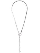 Marcelo Burlon County Of Milan Logo Rope Necklace - Silver
