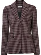 Altuzarra Checked Blazer, Women's, Size: 42, Red, Cotton/spandex/elastane