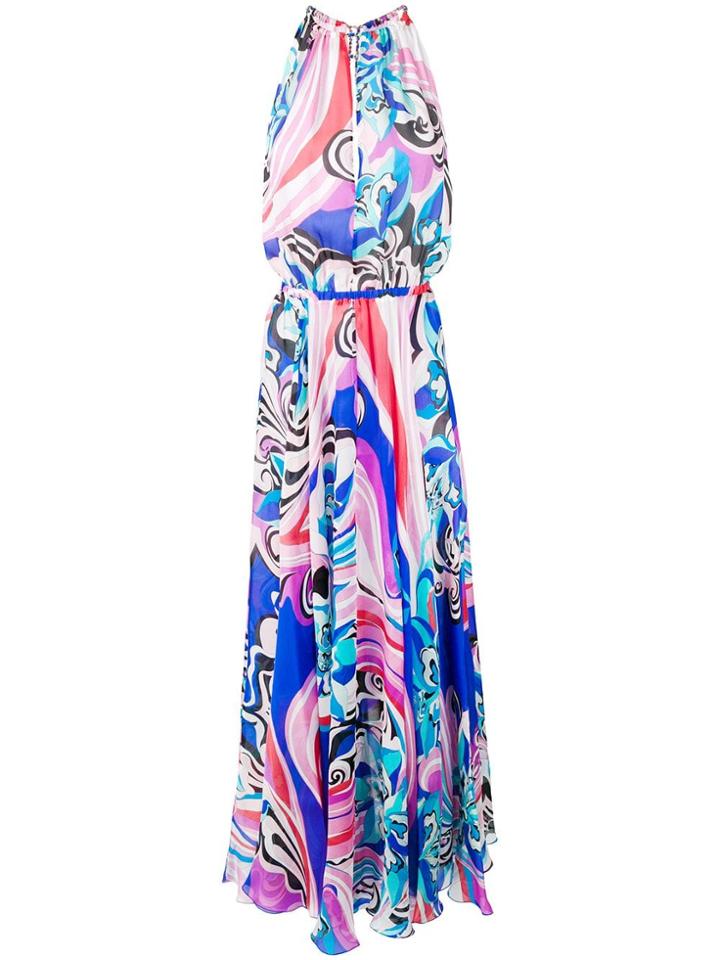 Emilio Pucci Draped Long Beach Dress - Pink