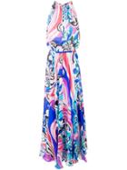 Emilio Pucci Draped Long Beach Dress - Pink