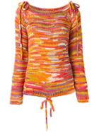 No21 Drawstring Detail Jumper, Women's, Size: 40, Yellow/orange, Cotton/viscose