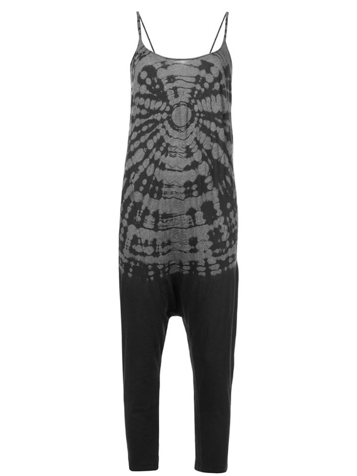 Raquel Allegra Tie-dyed Slip Top - Black