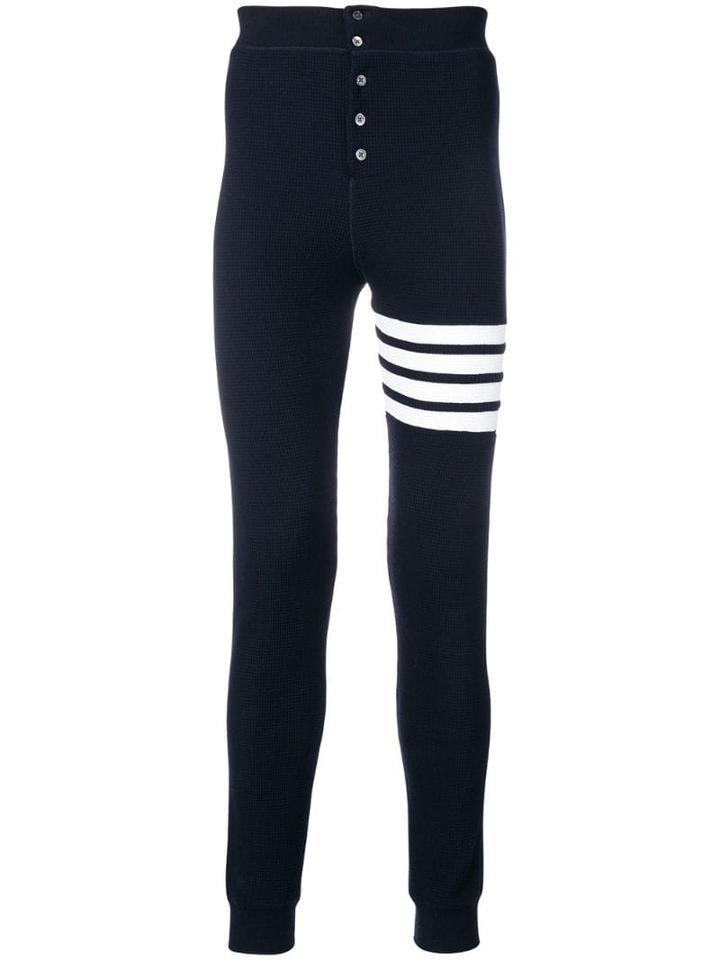 Thom Browne 4-bar Compact Waffle Long Johns - Blue