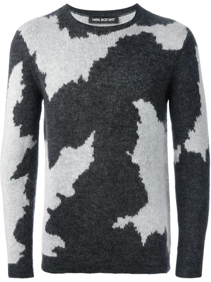 Neil Barrett Patchy Intarsia Sweater