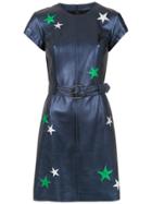 Nk Metallic Leather Dress - Blue
