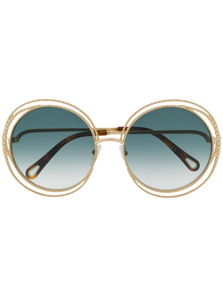 Chloé Eyewear Round Detail Sunglasses - Brown