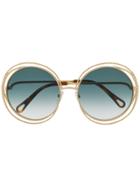 Chloé Eyewear Round Detail Sunglasses - Brown