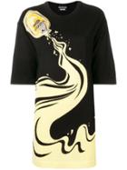 Boutique Moschino Printed Sweater Dress - Black