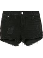 Rta - Distressed Denim Shorts - Women - Cotton/polyurethane - 26, Black, Cotton/polyurethane