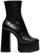 Saint Laurent Billy 140 Leather Ankle Boots - Black