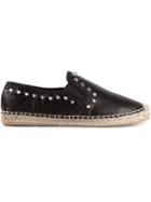 Ash Studded Espadrilles, Women's, Size: 37, Black, Nappa Leather/rubber