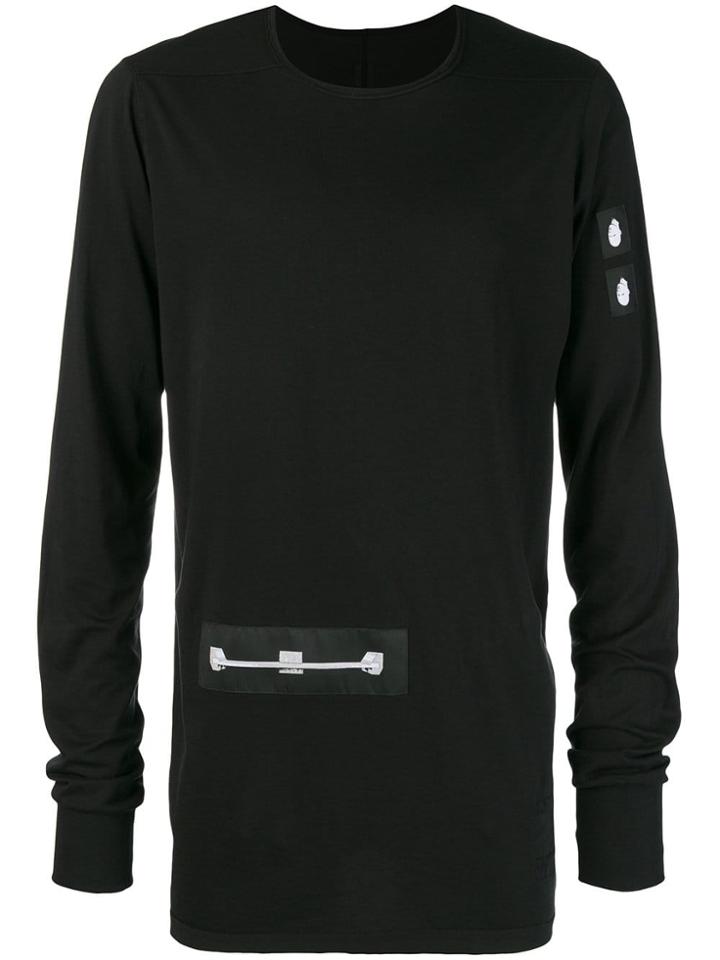 Rick Owens Drkshdw Patch Long-sleeve Top - Black