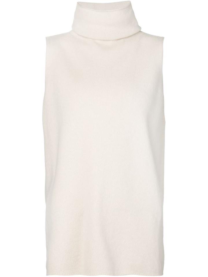 The Row 'leona' Knit Top, Women's, Size: Small, Nude/neutrals, Merino/cashmere