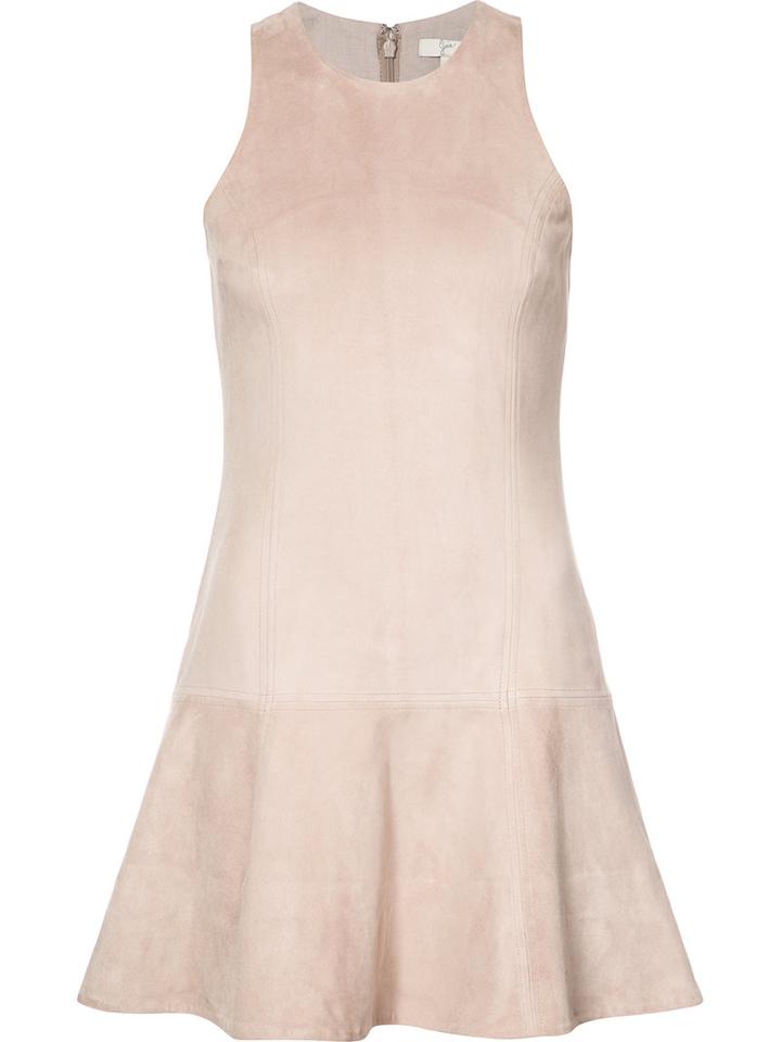 Joie - Flared Dress - Women - Cotton/goat Suede - 4, Women's, Nude/neutrals, Cotton/goat Suede