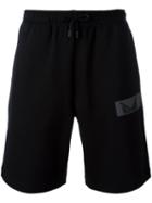 Fendi Printed Logo Shorts, Men's, Size: 50, Black, Polyester/cotton