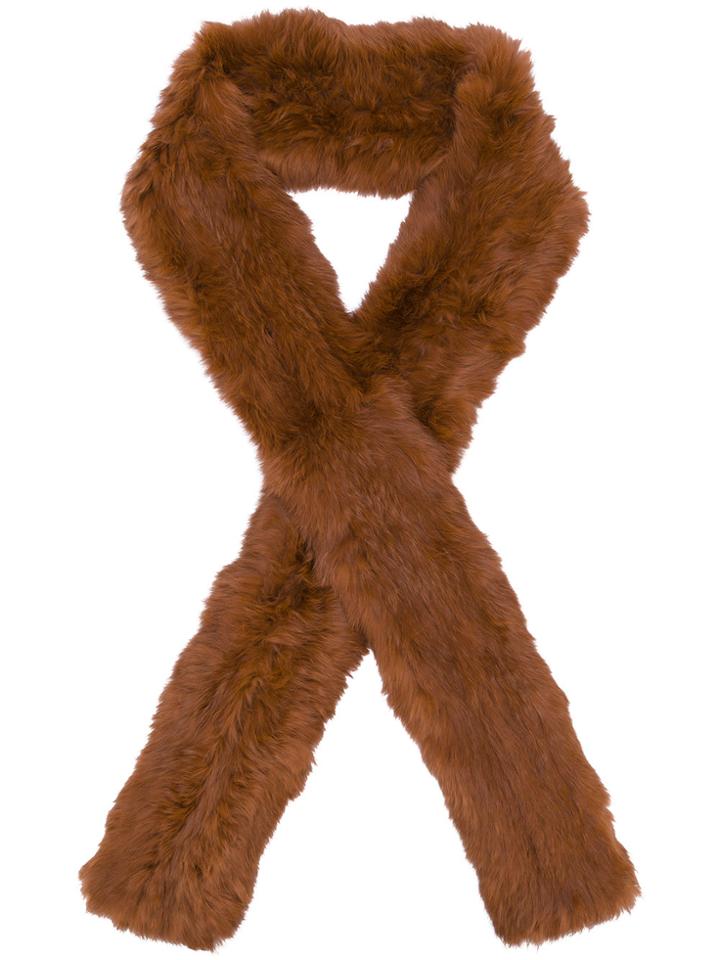 Yves Salomon Four Lapin Scarf - Brown