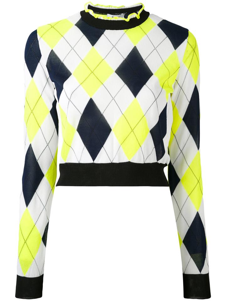 Msgm Diamond Patterned Top - Multicolour