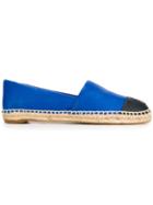 Tory Burch Colour Block Espadrilles, Women's, Size: 5, Blue, Leather/rubber