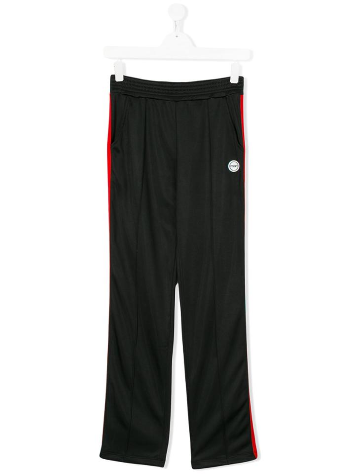 Msgm Kids Stripe Detail Trousers - Black