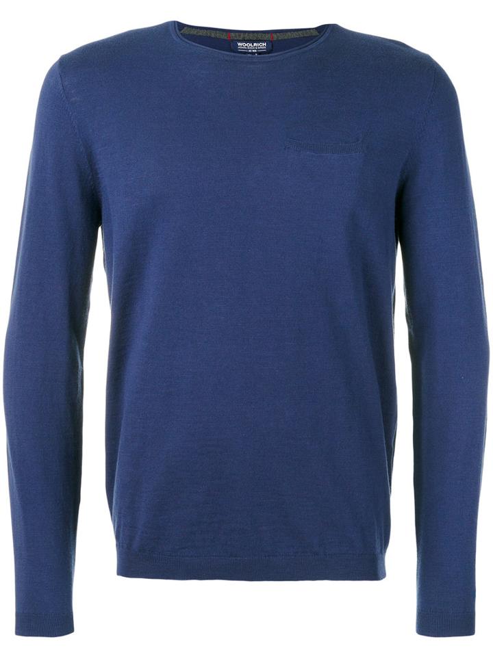 Woolrich Knitted Top, Men's, Size: Small, Blue, Cotton