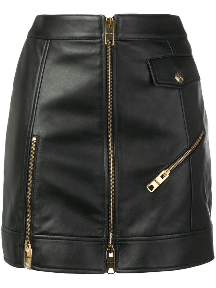 Versus Zip Detail Mini Skirt - Black