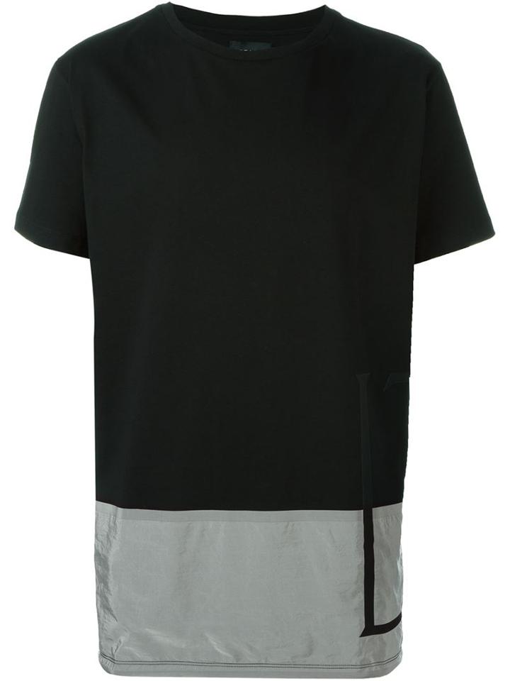 Letasca Panelled T-shirt, Men's, Size: Xl, Black, Cotton