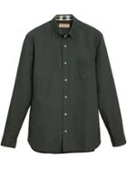 Burberry Check Detail Oxford Shirt - Green
