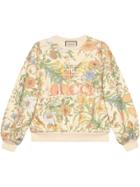 Gucci Oversize Sweatshirt With Flora Print - White