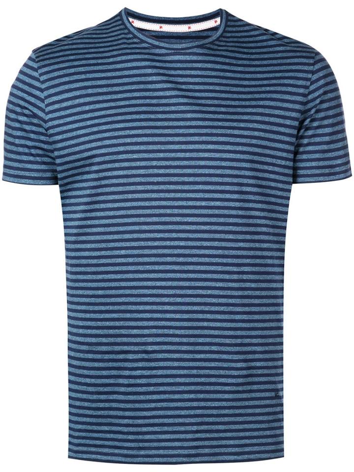 Isaia Horizontal Striped T-shirt - Blue