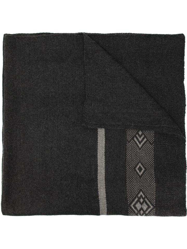 Voz Wide Diagonal Blanket Scarf - Grey