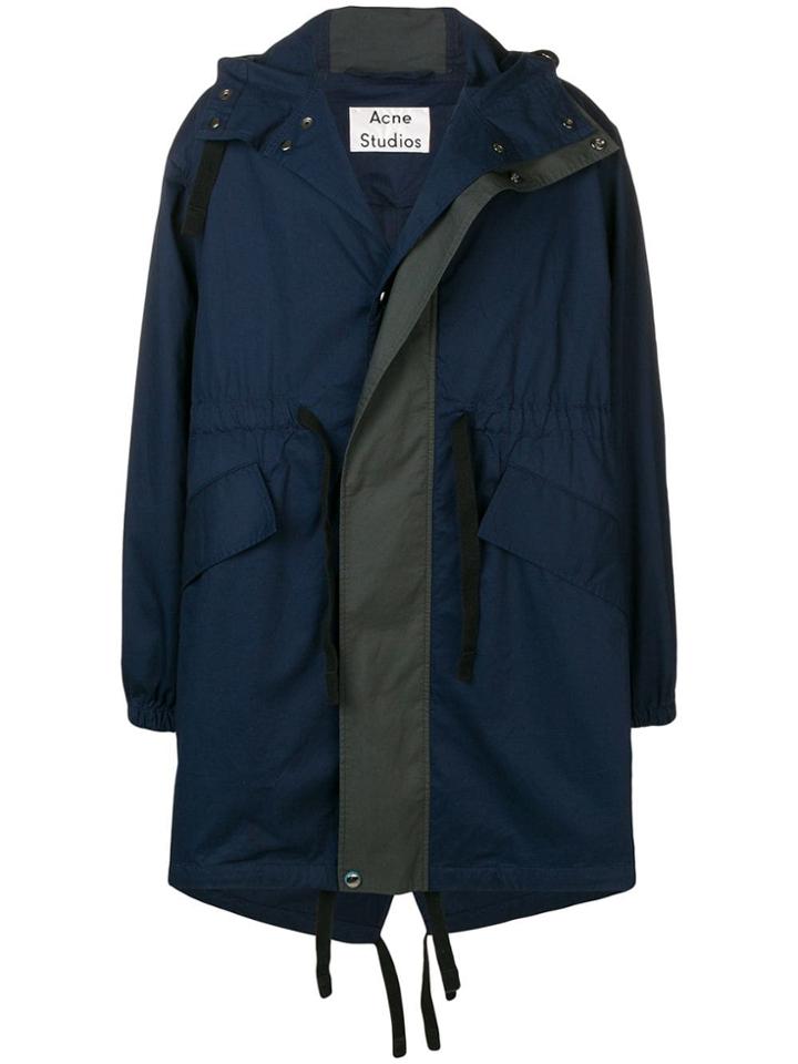 Acne Studios Two-tone Oversized Parka - Blue