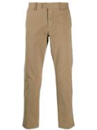 Closed Straight Leg Chino Trousers - Brown