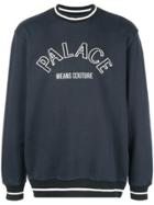 Palace Logo Embroidered Sweatshirt - Grey