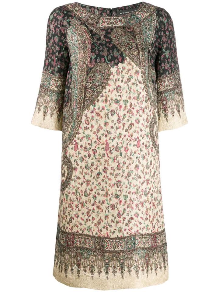 Etro Paisley Shift Dress - Neutrals
