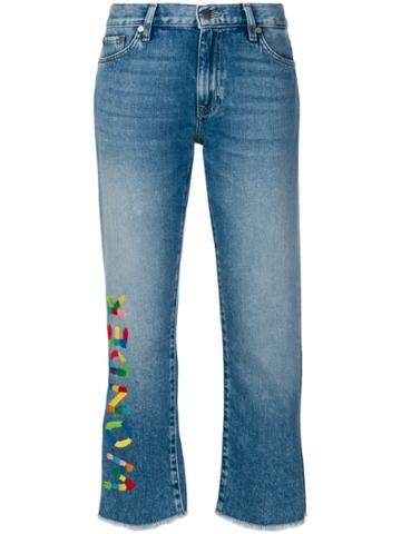 Mira Mikati Wonder Embroidered Boyfriend Jeans - Blue