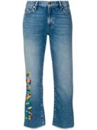 Mira Mikati Wonder Embroidered Boyfriend Jeans - Blue