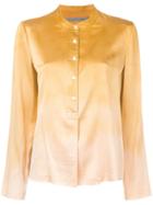 Raquel Allegra Tie-dye Charmeuse Shirt - Gold