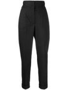Dolce & Gabbana Check High Waisted Trousers - Black