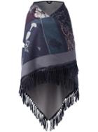Loro Piana Floral Scarf, Women's, Lamb Skin/cashmere