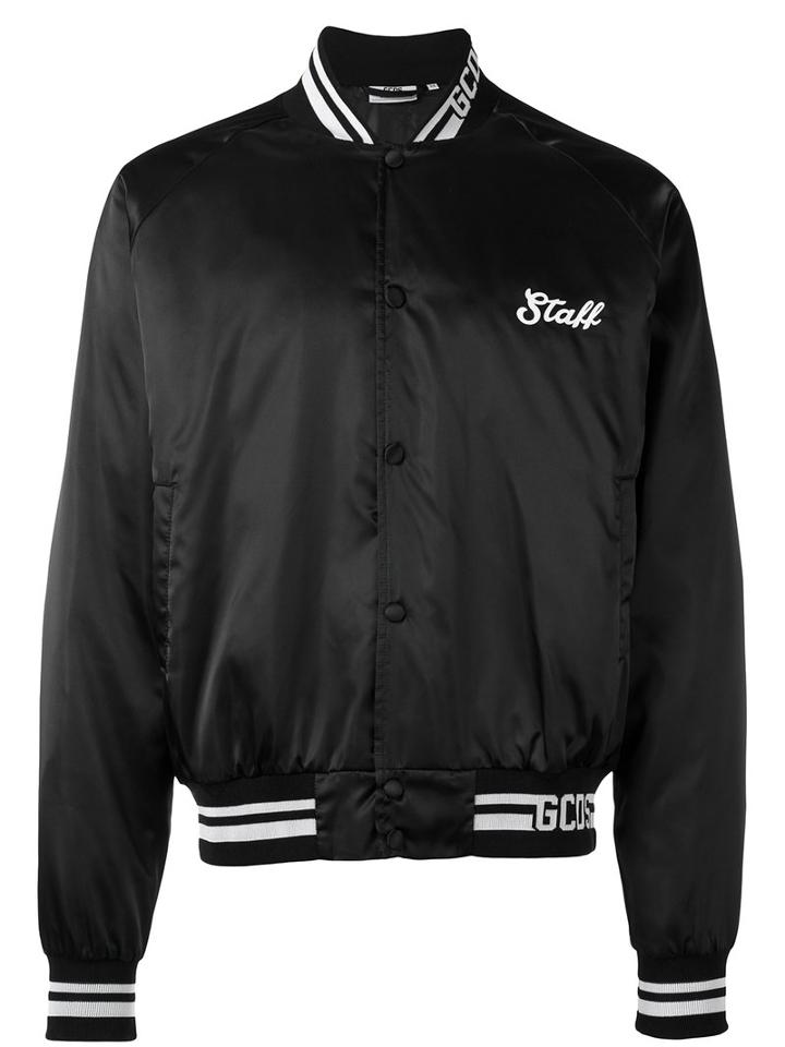 Gcds 'get High' Print Bomber Jacket, Men's, Size: Small, Black, Polyamide/polyester