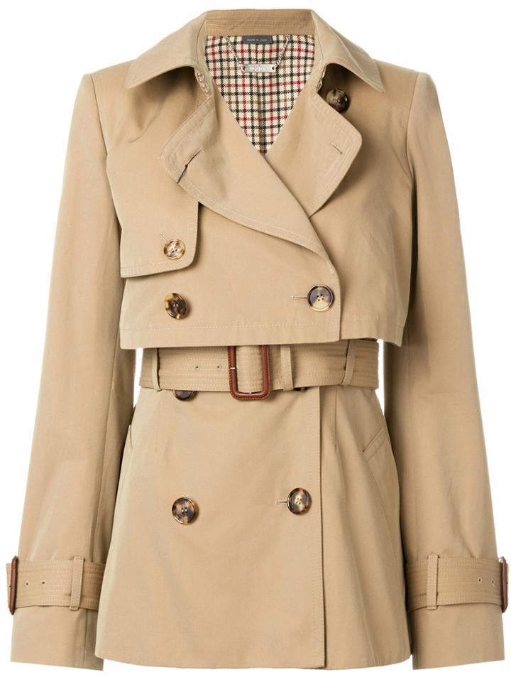 Alexander Mcqueen Short Trench Coat - Brown