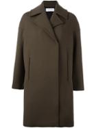 Gianluca Capannolo Collared Knee Length Coat, Women's, Size: 42, Green, Polyamide/spandex/elastane/virgin Wool