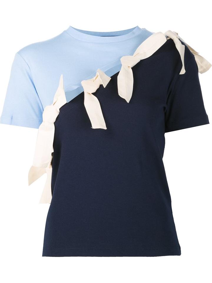 Jacquemus Tie Knot T-shirt, Women's, Size: 40, Blue, Cotton