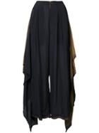 Uma Wang - Layered Palazzo Pants - Women - Viscose - M, Pink/purple, Viscose
